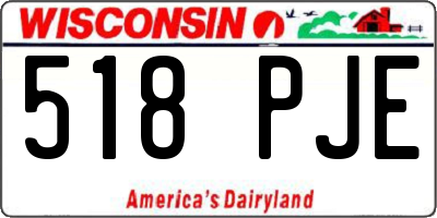 WI license plate 518PJE