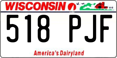 WI license plate 518PJF