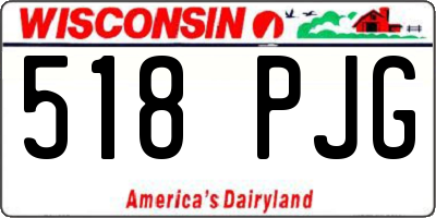 WI license plate 518PJG