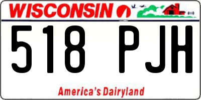 WI license plate 518PJH