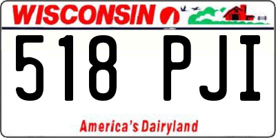 WI license plate 518PJI