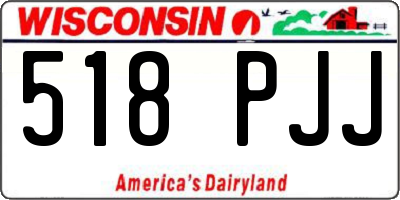 WI license plate 518PJJ