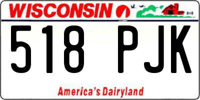 WI license plate 518PJK