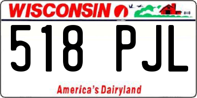 WI license plate 518PJL