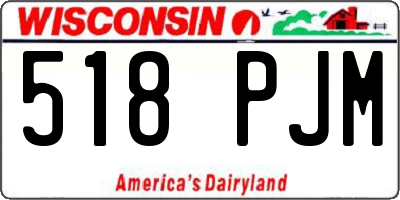 WI license plate 518PJM