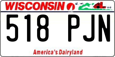 WI license plate 518PJN