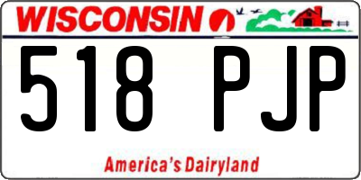 WI license plate 518PJP