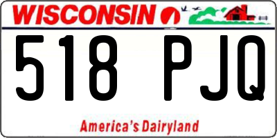 WI license plate 518PJQ