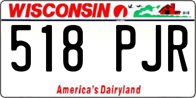 WI license plate 518PJR