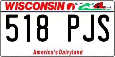 WI license plate 518PJS