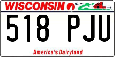 WI license plate 518PJU