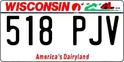 WI license plate 518PJV
