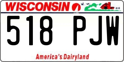 WI license plate 518PJW