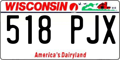 WI license plate 518PJX