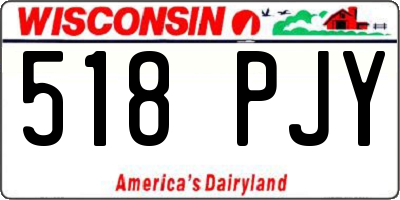 WI license plate 518PJY