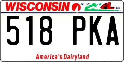 WI license plate 518PKA