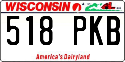 WI license plate 518PKB