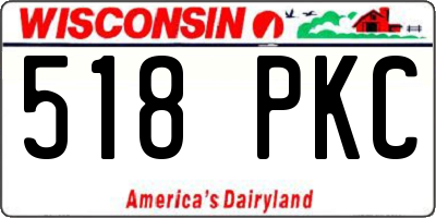 WI license plate 518PKC
