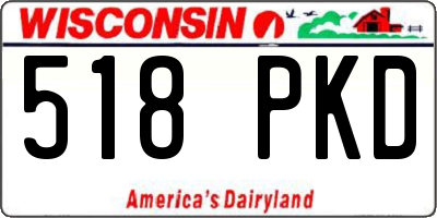WI license plate 518PKD