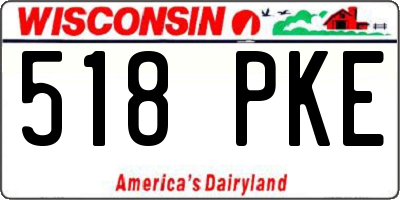 WI license plate 518PKE