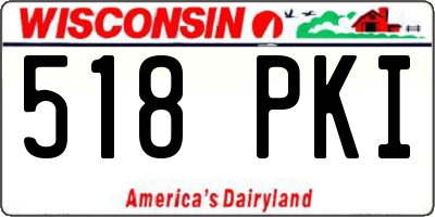 WI license plate 518PKI