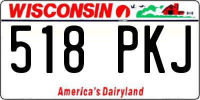 WI license plate 518PKJ