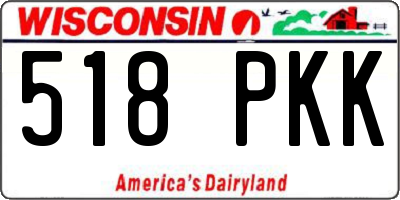WI license plate 518PKK