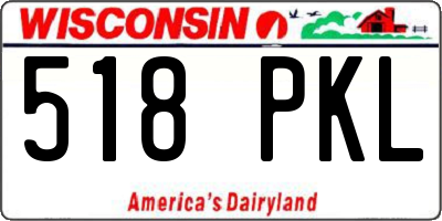 WI license plate 518PKL