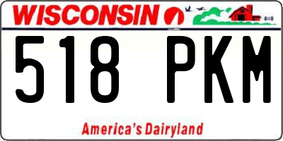 WI license plate 518PKM