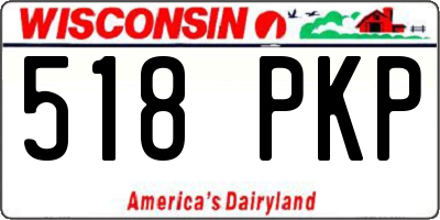 WI license plate 518PKP