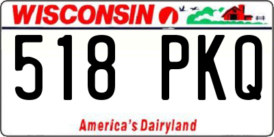 WI license plate 518PKQ