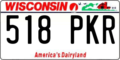 WI license plate 518PKR