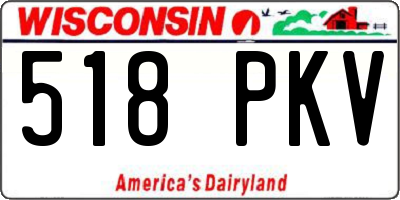 WI license plate 518PKV