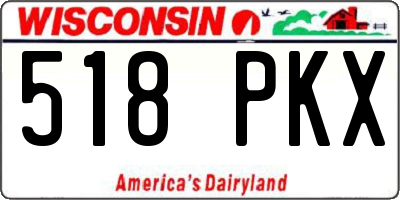 WI license plate 518PKX