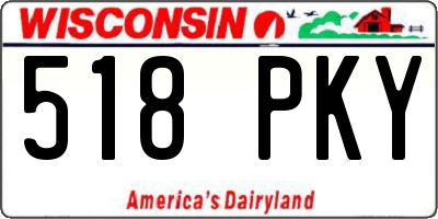 WI license plate 518PKY