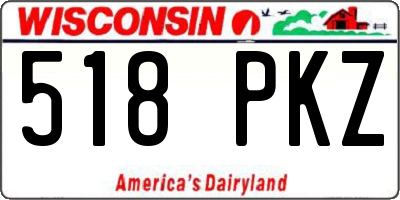 WI license plate 518PKZ