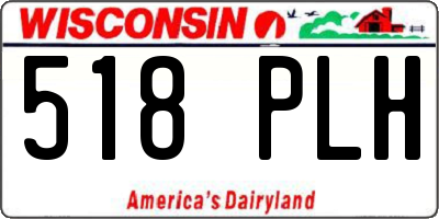 WI license plate 518PLH