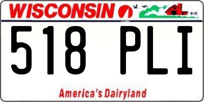 WI license plate 518PLI