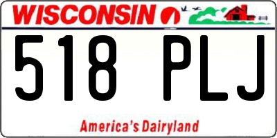 WI license plate 518PLJ
