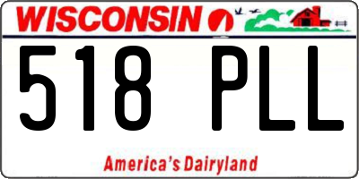 WI license plate 518PLL