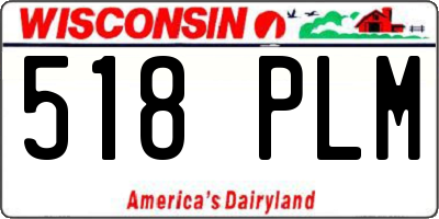 WI license plate 518PLM