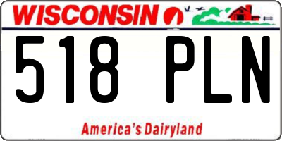 WI license plate 518PLN