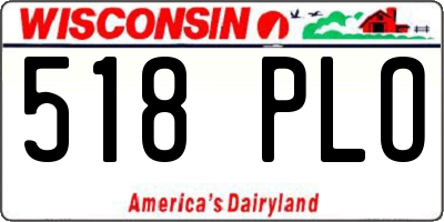 WI license plate 518PLO