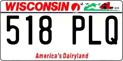 WI license plate 518PLQ