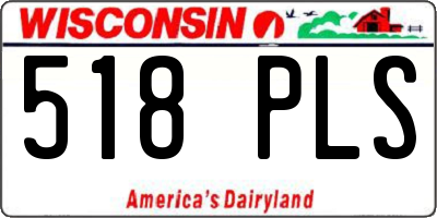 WI license plate 518PLS