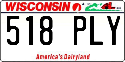 WI license plate 518PLY