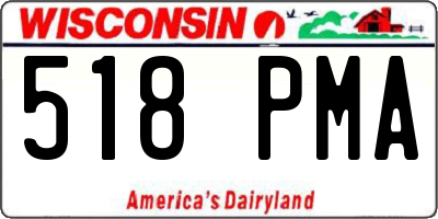 WI license plate 518PMA