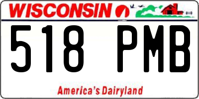 WI license plate 518PMB