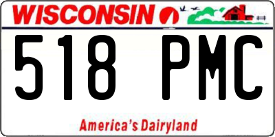 WI license plate 518PMC