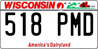 WI license plate 518PMD